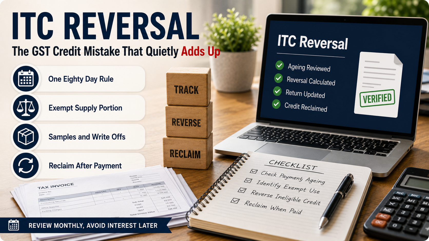 Input Tax Credit Reversal Under GST - The Mistakes That Quietly Add Up